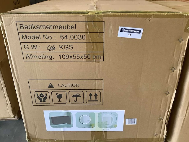 Karo - 64.0030 - badkamermeubel met wasbak met led spiegel - afbeelding 2 van  3