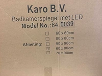 Karo - 64.0039 - badkamerspiegel 60x80 cm met led - afbeelding 2 van  3