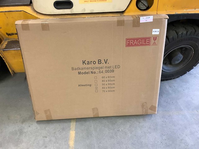 Karo - 64.0039 - badkamerspiegel 60x80 cm met led. - afbeelding 2 van  2