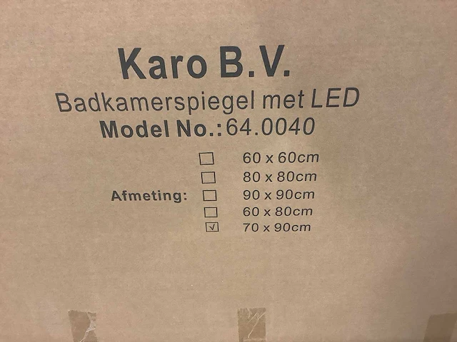 Karo - 64.0040 - badkamerspiegel 70x90 cm met led - afbeelding 2 van  3