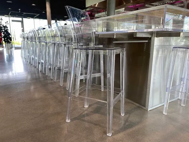 Kartell one more please - vierkant high transparant barkruk (7x) - afbeelding 1 van  14