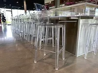 Kartell one more please - vierkant high transparant barkruk (7x) - afbeelding 1 van  14