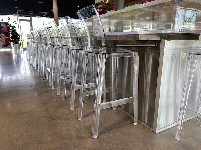 Kartell one more please - vierkant high transparant barkruk (7x) - afbeelding 7 van  14
