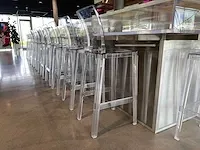 Kartell one more please - vierkant high transparant barkruk (7x) - afbeelding 7 van  14