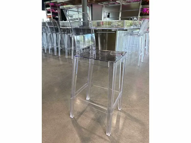 Kartell one more please - vierkant high transparant barkruk (7x) - afbeelding 10 van  14