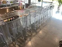 Kartell one more please - vierkant high transparant barkruk (7x) - afbeelding 14 van  14