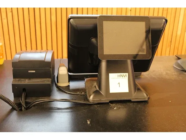 Kassasysteem met touchscreen, afleesscherm, bonnenprinter, handscanner, kassalade en toetsenbord met mousep... - afbeelding 4 van  5
