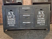 Kast chesterfield, bronx, grijs - afbeelding 1 van  6