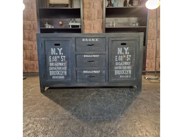 Kast chesterfield, bronx, grijs - afbeelding 2 van  6