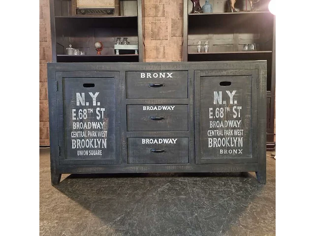 Kast chesterfield, bronx, grijs - afbeelding 5 van  6