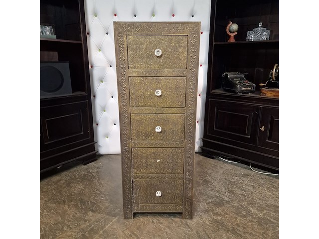 Kast chesterfield, chesterfield , bruin - afbeelding 1 van  5