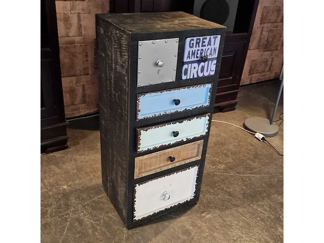 Kast chesterfield, grote amerikaanse circus, bruin - afbeelding 3 van  3