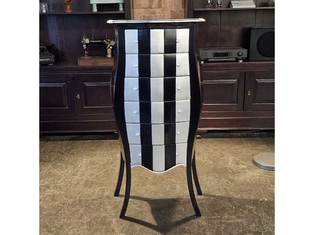 Kast chesterfield, zwart - afbeelding 1 van  3