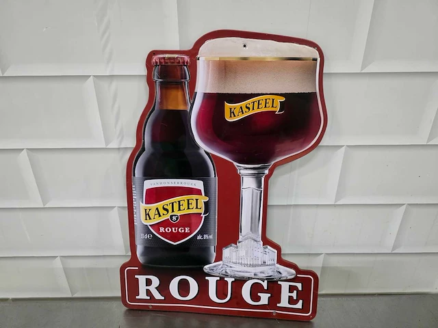Kasteel rouge bier - reclamebord - afbeelding 1 van  2