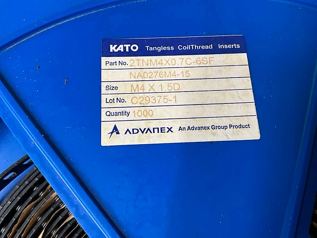 Kato tangless coilthread inzetschroefdraad op strip - afbeelding 5 van  6