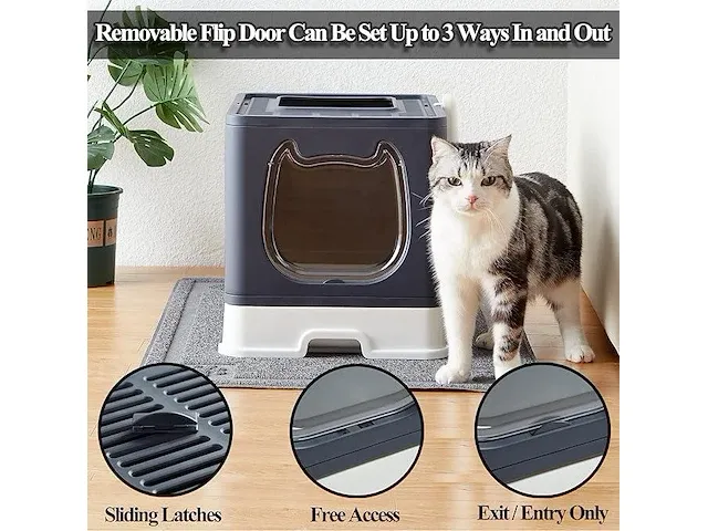 Kattentoilet zwart - afbeelding 4 van  6