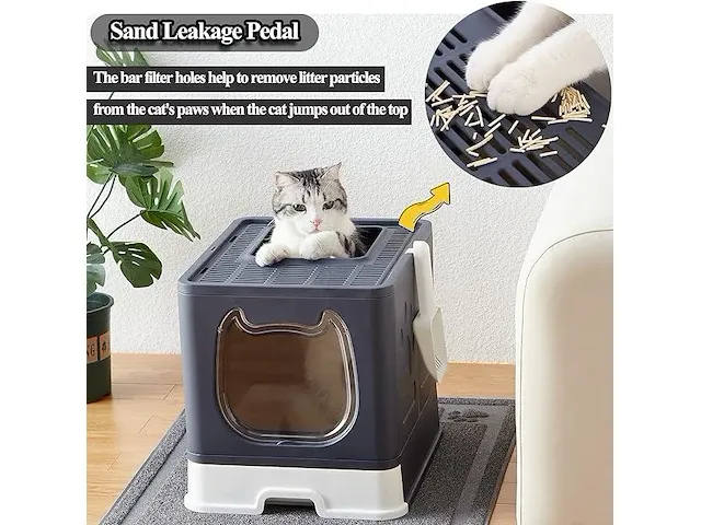 Kattentoilet zwart - afbeelding 6 van  6