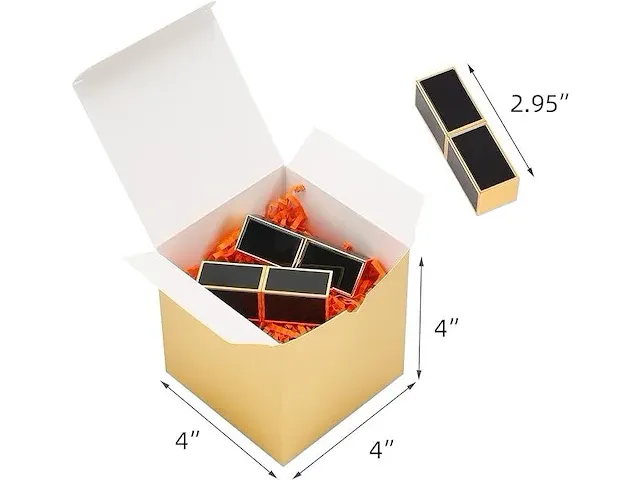 Kattepote gouden geschenkdozen set - afbeelding 2 van  3