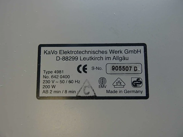 Kavo ewl - k 11 4981 - polijstapparaat - afbeelding 2 van  2