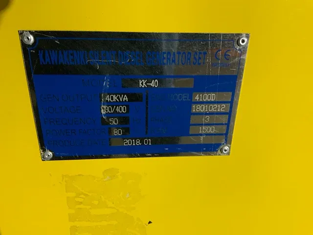 Kawakenki kk-40 kva stroomgenerator - afbeelding 7 van  9