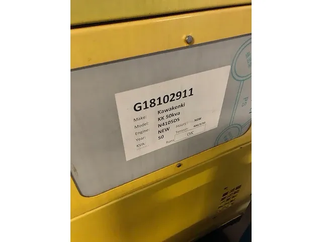 Kawakenki kk-50 kva stroomgenerator - afbeelding 9 van  12