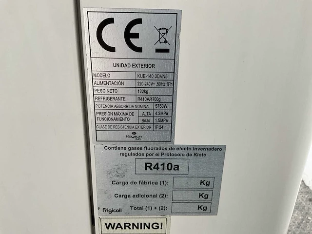 Kaysun kue-140 3dvn5 airconditioning - afbeelding 2 van  6