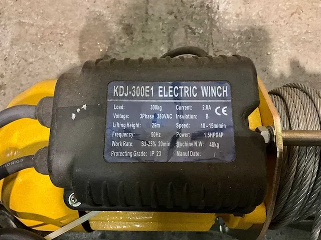 Kdj-300e1 - kabellier 300kg 2,8a 380v - afbeelding 2 van  5
