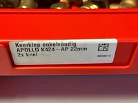 Keerklep enkelvoudig apollo k424-ap 22 mm 2x knel - partij - afbeelding 3 van  3