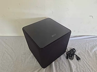 Kef kube 8 mie actieve subwoofer - zwart - afbeelding 3 van  3