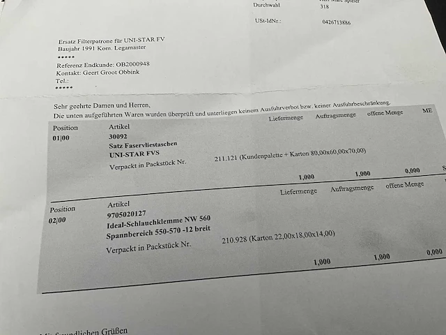 Keller uni-star fvs afzuigfilterzak - afbeelding 4 van  4
