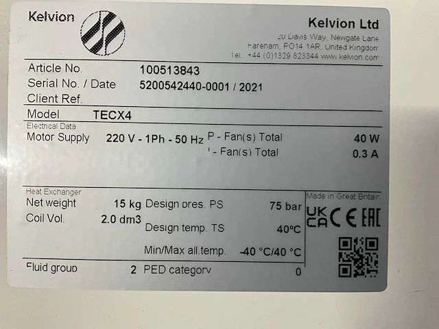 Kelvion tecx4 75 bar verdamper - afbeelding 7 van  10