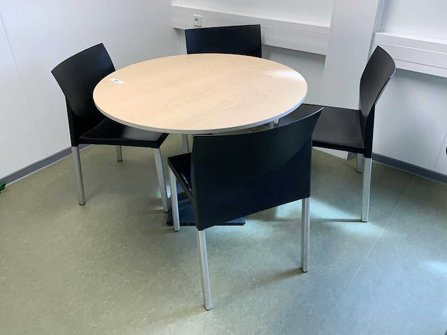 Kembo vergadertafel met 4 vergaderstoelen - afbeelding 2 van  4