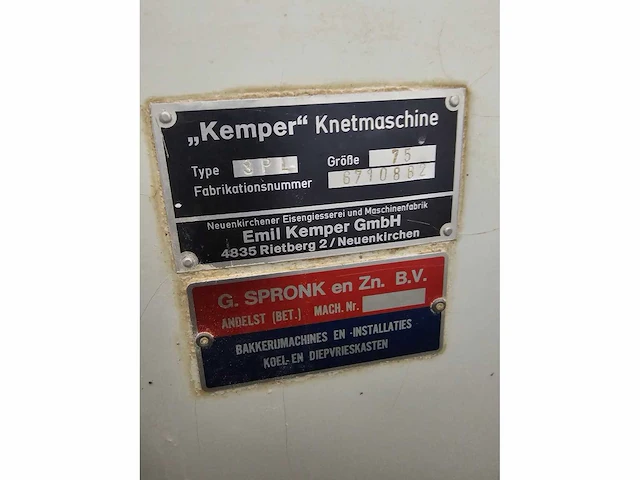 Kemper - spl 75 - spiraalkneder - afbeelding 7 van  7