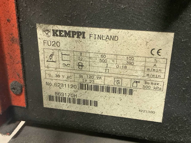 Kemppi kempomig 5200sw lasapparaat - afbeelding 8 van  10