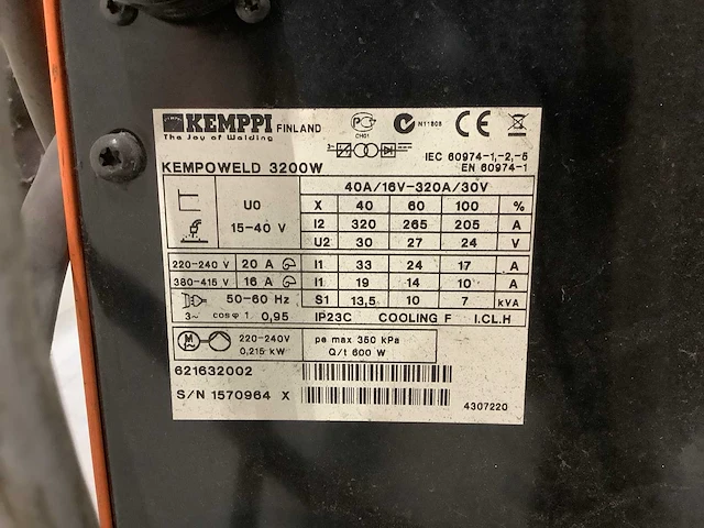 Kemppi kempoweld 3200w lasapparaat - afbeelding 9 van  11