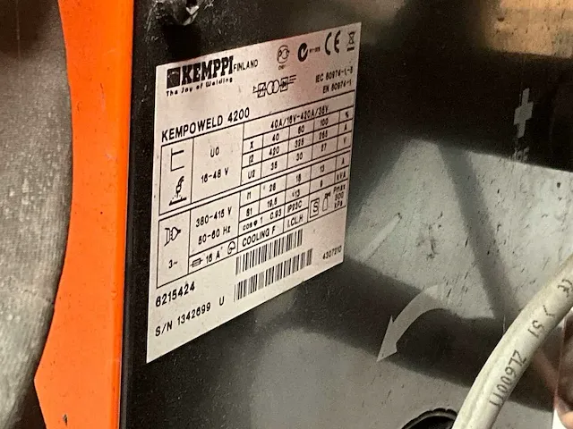 Kemppi kempoweld4200 lasapparaat - afbeelding 9 van  9
