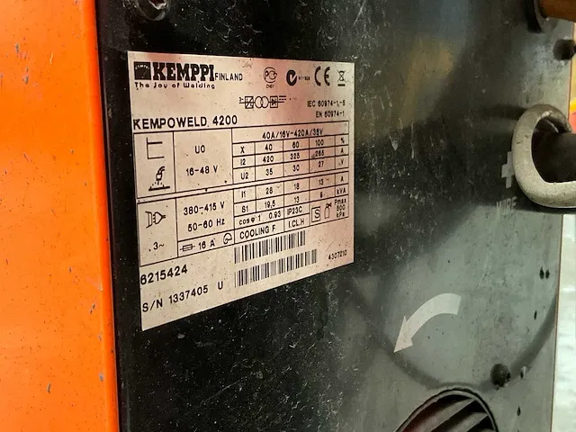 Kemppi kempoweld4200 lasapparaat - afbeelding 8 van  9