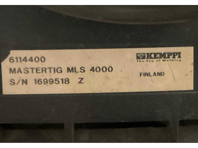 Kemppi mastertig mls 4000 / mastercool 10 lasapparaat - afbeelding 4 van  12