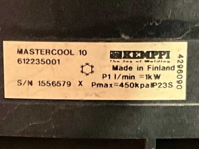 Kemppi mastertig mls 4000 / mastercool 10 lasapparaat - afbeelding 10 van  10