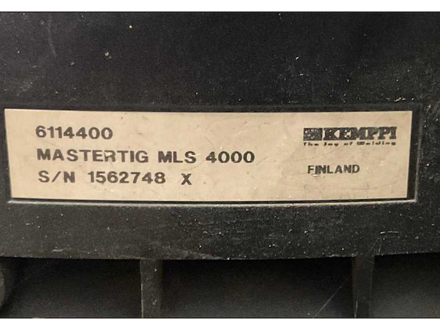 Kemppi mastertig mls 4000 / mastercool 10 lasapparaat - afbeelding 2 van  10