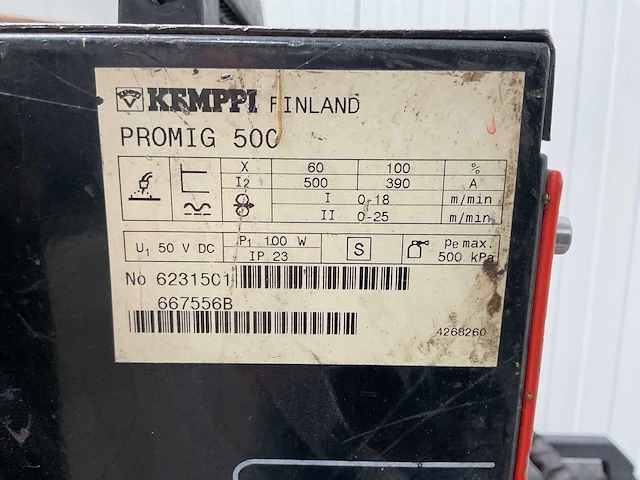 Kemppi pro mig 500 lasmachine - afbeelding 2 van  10