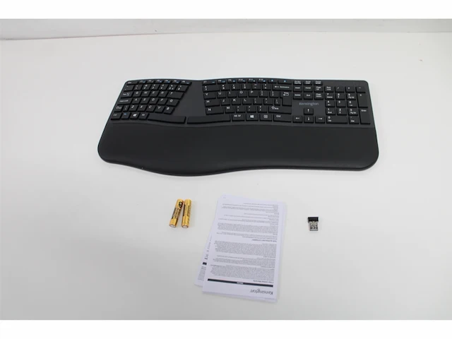 Kensington pro fit ergo k75401ww draadloos toetsenbord, us qwerty-toetsenbordindeling, dubbele 2,4 ghz en bluetooth - afbeelding 3 van  3