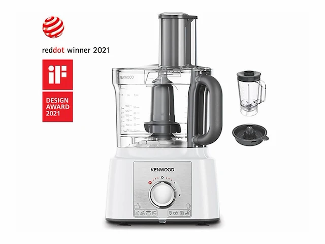Kenwood multipro express fdp65.450wh keukenmachine wit 1000 watt 3 liter mengkom - afbeelding 3 van  4
