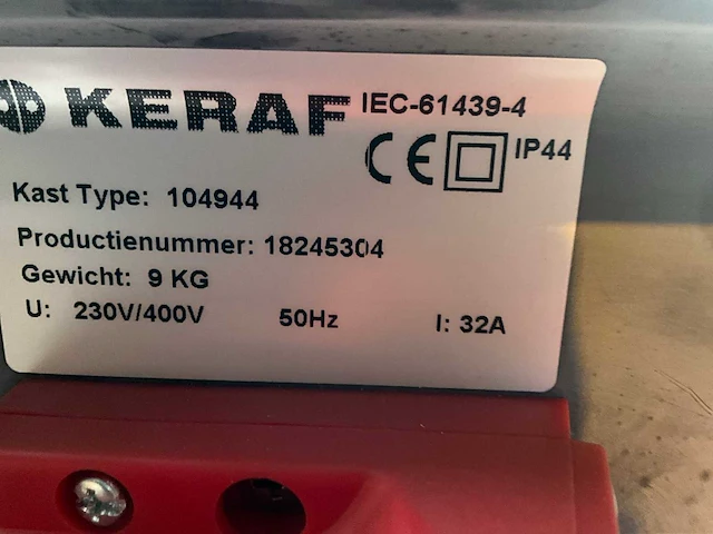 Keraf 104944 bouwaansluitkast 32a - afbeelding 4 van  4