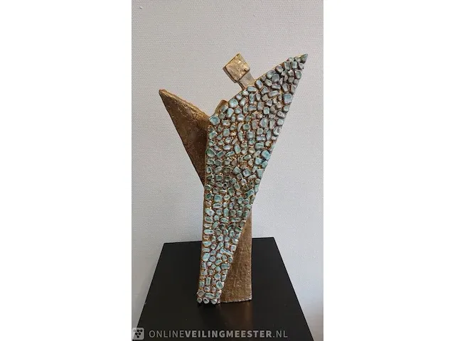 Keramiek object "golden couple" - afbeelding 1 van  5