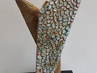 Keramiek object "golden couple" - afbeelding 1 van  5