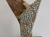 Keramiek object "golden couple" - afbeelding 3 van  5