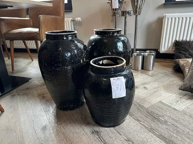 Keramiek vazen (3x) - afbeelding 1 van  3