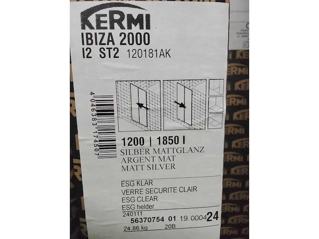 Kermi - 2-delige douche schuifdeur - afbeelding 2 van  4