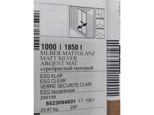 Kermi - 2-delige douche schuifdeur - afbeelding 2 van  4